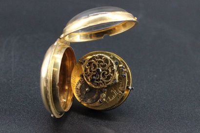 Montre oignon en or jaune de Gousset, cadran...