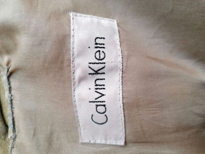 CALVIN KLEIN- Green suede jacket for men,...