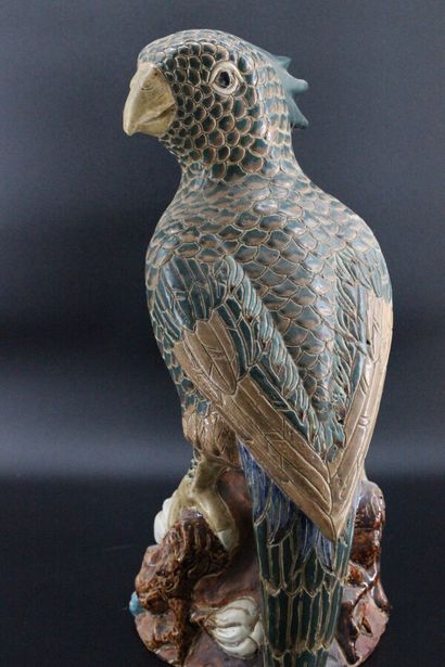 Exotic ceramic bird ? H 46 cm
