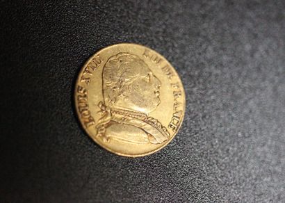 FOLLE ENCHERE 1 pièce dr 20F OR louis XVIII...