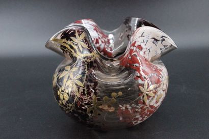 Ernest Baptiste LEVEILLE (?) Glass vase with...