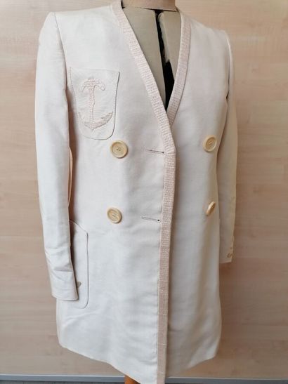 TED LAPIDUS- Manteau type redingote en soie...