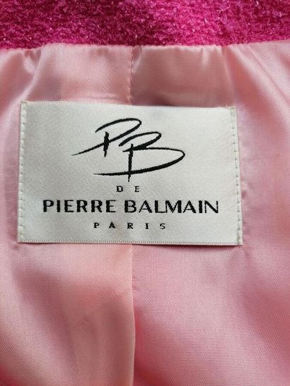 Pierre BALMAIN- Veste rose en laine et acétate...