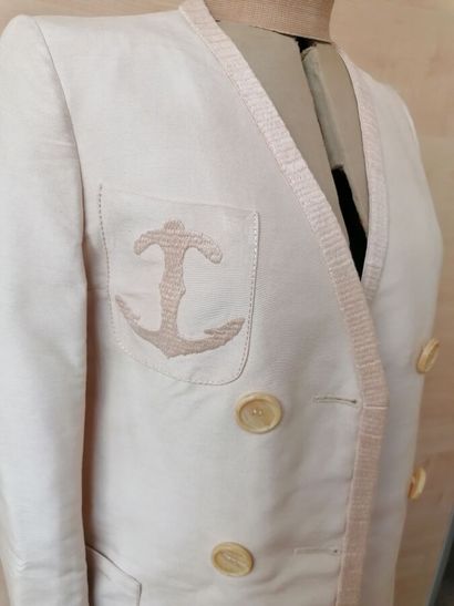 TED LAPIDUS- Manteau type redingote en soie...