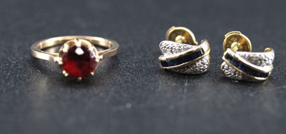 Set comprising a pair of earrings in 18k...
