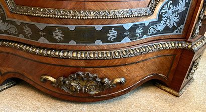 A Boulle veneer and marquetry piece of furniture,...