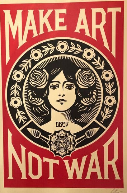 Shepard FAIREY ( Né en 1970 )
Make art not...