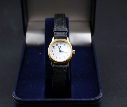 LIP- Watch in steel and gilded metal, black...