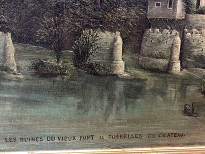 Ecole Française XIXème 
Les ruines du vieux...
