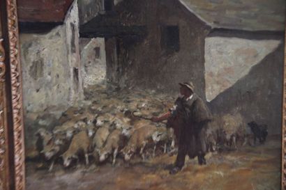 VILLEFROY, le berger, huile sur toile 62...