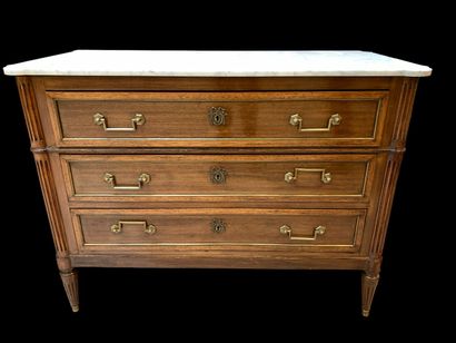Louis XVI style chest of drawers in mahogany...