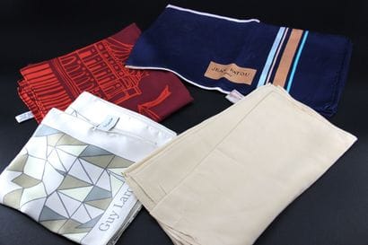 Set of 4 scarves including PATOU, LAROCHE,...