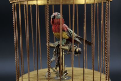 Gilded metal birdcage, French work. H 27...