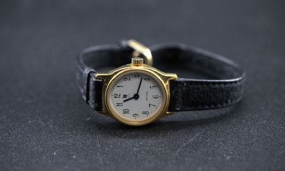 LIP- Watch in steel and gilded metal, black...