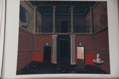 BOGAERT - Ensemble de 8 lithographies dans...
