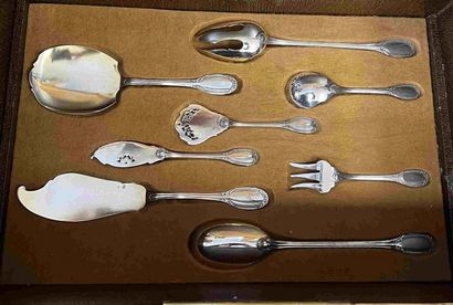 208-piece set in sterling silver, Minerve...