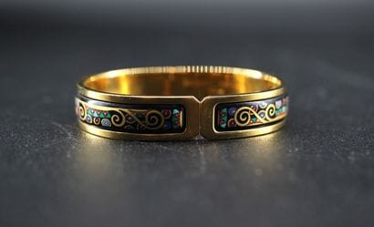 Michaela FREY - Rigid bracelet in gold-plated...