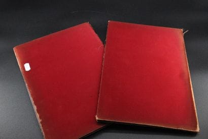 Leather document holder stylizing a cherub...