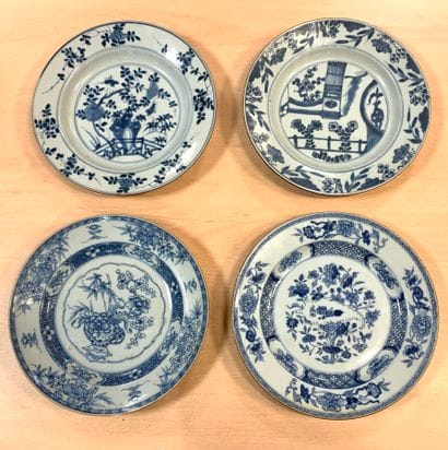 Four Compagnie des Indes plates - 18th century...