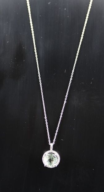 MAUBOUSSIN- 18k white gold pendant adorned...