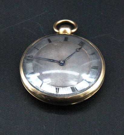 18k yellow gold gousset striking watch, 19th...