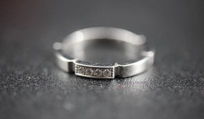CARTIER - Wedding band in 18k white gold...