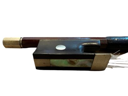 Violin bow, iron-marked J Lavest, ebony frog
(slight...