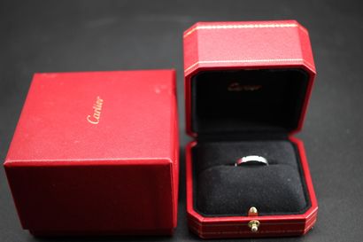 CARTIER - Wedding band in 18k white gold...