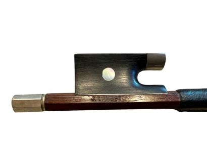 Violin bow, iron-marked J Lavest, ebony frog
(slight...