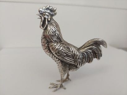 Solid silver cock hallmarked Minerve 1°titre....