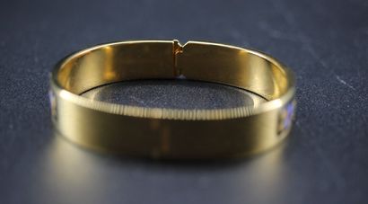 Michaela FREY - Rigid bracelet in gold-plated...