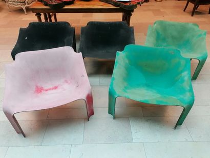 PIERRE PAULIN (1944-1999)
Suite of 5 