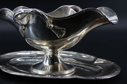 Sauce boat in silver 950 thousandths, Hermès...