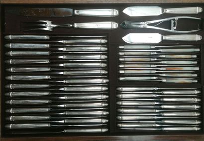 Important Art Deco-inspired silver menagère...