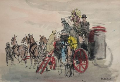 DUBAUT Pierre ( 1886 / 1968 )
L'attelage...