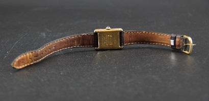 CARTIER - Lady's watch in gold-plated silver....