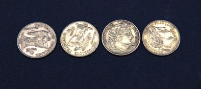 4 pièces de 20F or République Française (1850...