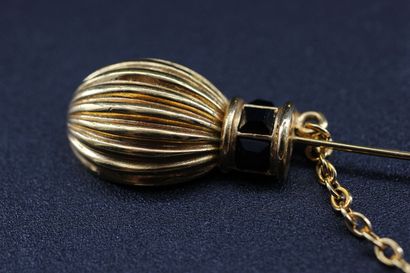 MAISON LANVIN - Gilt metal jacket collar...