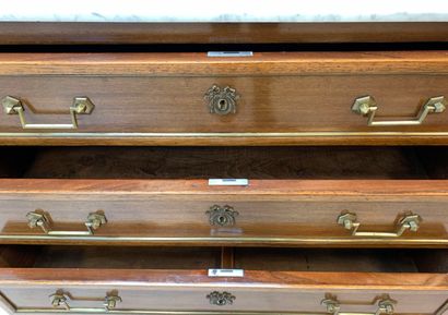 Louis XVI style chest of drawers in mahogany...