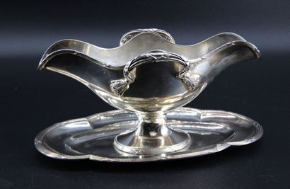 Sauce boat in silver 950 thousandths, Hermès...