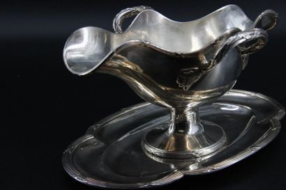 Sauce boat in silver 950 thousandths, Hermès...