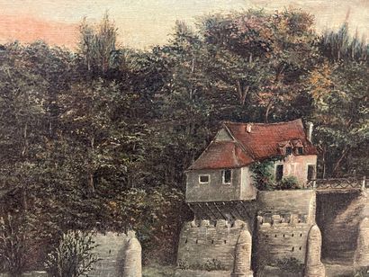 Ecole Française XIXème 
Les ruines du vieux...