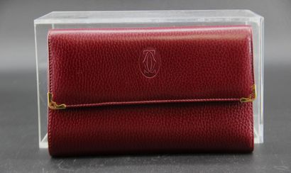 CARTIER - Burgundy leather wallet (in original...