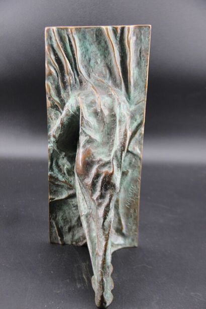 Nizan GUNER (b. 1941) Bronze with green gilded...