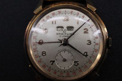 BREITLING - Gentleman's watch in 18k yellow...