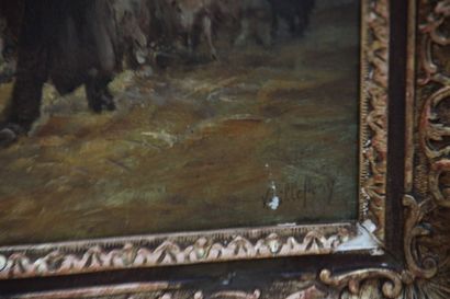 VILLEFROY, le berger, huile sur toile 62...