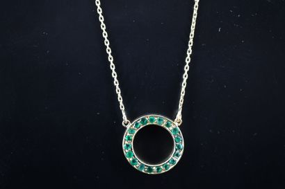 Necklace in 18k yellow gold adorned with...