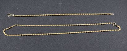 Set comprising a coiled link necklace and...