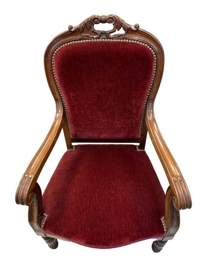 Pair of Restauration-period straight-back...