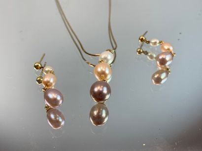 Lot de 2 chaînes et 2 paires de boucles d'oreilles...